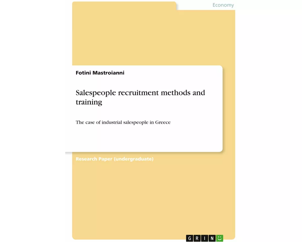 Salespeople recruitment methods and training