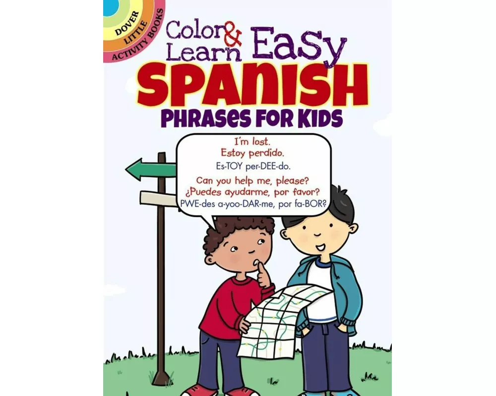 Color & Learn Easy Spanish Phrases for Kids