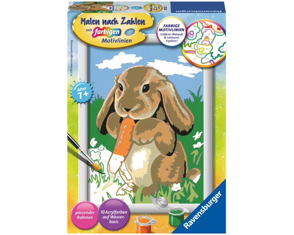 CreArt, Malen nach Zahlen Kinder - Knuddelhäschen