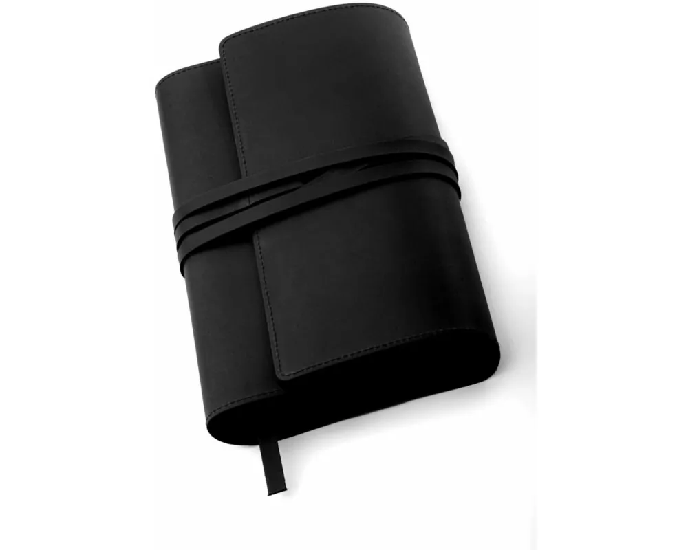 MILANO M (schwarz) - variable Buchhülle aus Leder - Echtes Leder