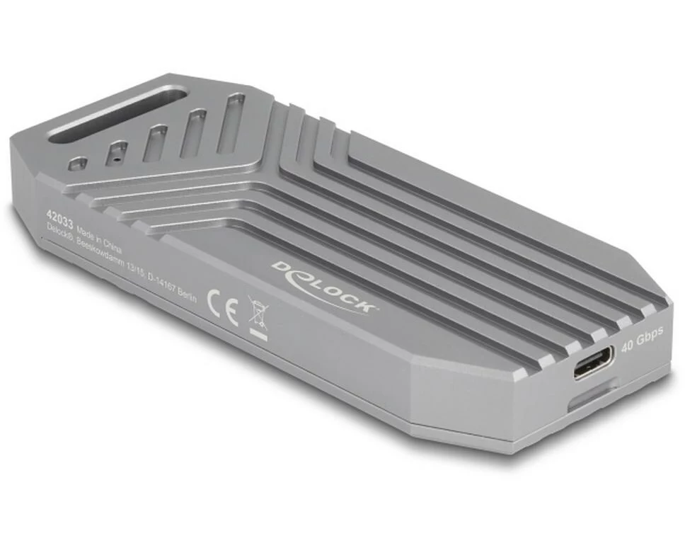 Delock Externes Gehäuse M.2 NVMe SSD USB-C 40 Gbps M.2