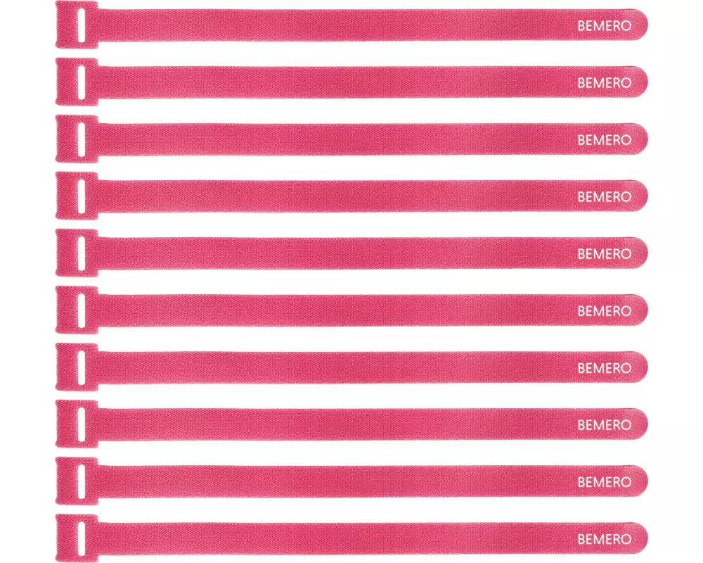 Bemero Kabelklett 30015PK-MP 10 Stück, Pink