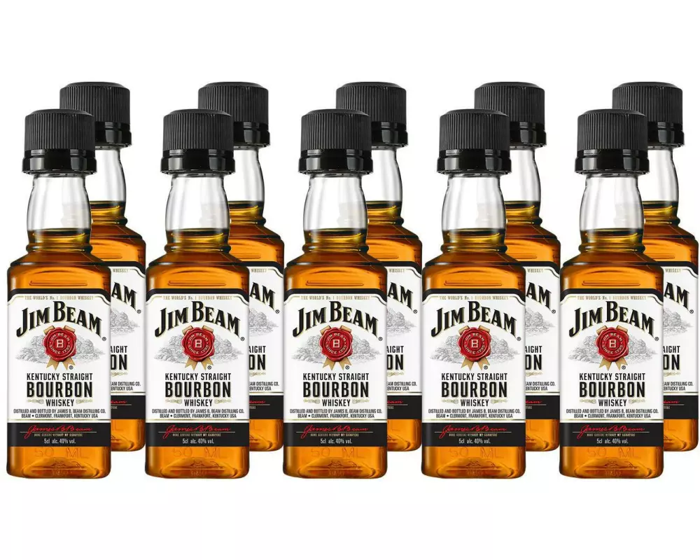 Jim Beam Whiskey White Label Bourbon 10 x 5 cl