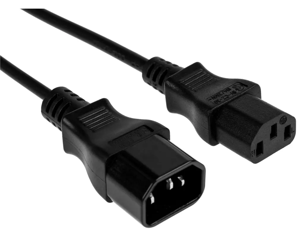 FURBER.power Verlängerungskabel C13-C14 2.0 m Schwarz