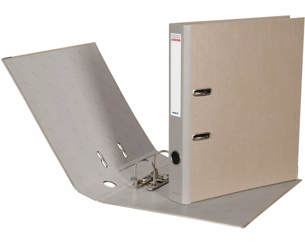 Biella Bundesordner A4 4 cm, Beige/Grau