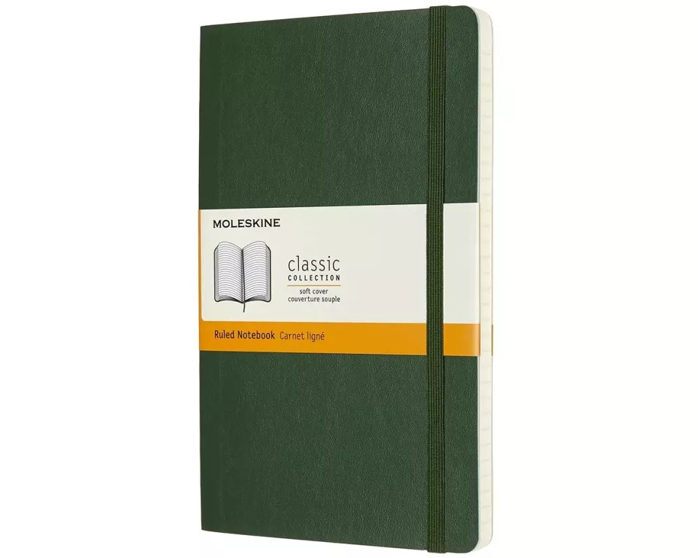 Moleskine Notizbuch Classic A5 Liniert, Grün, 192 Seiten