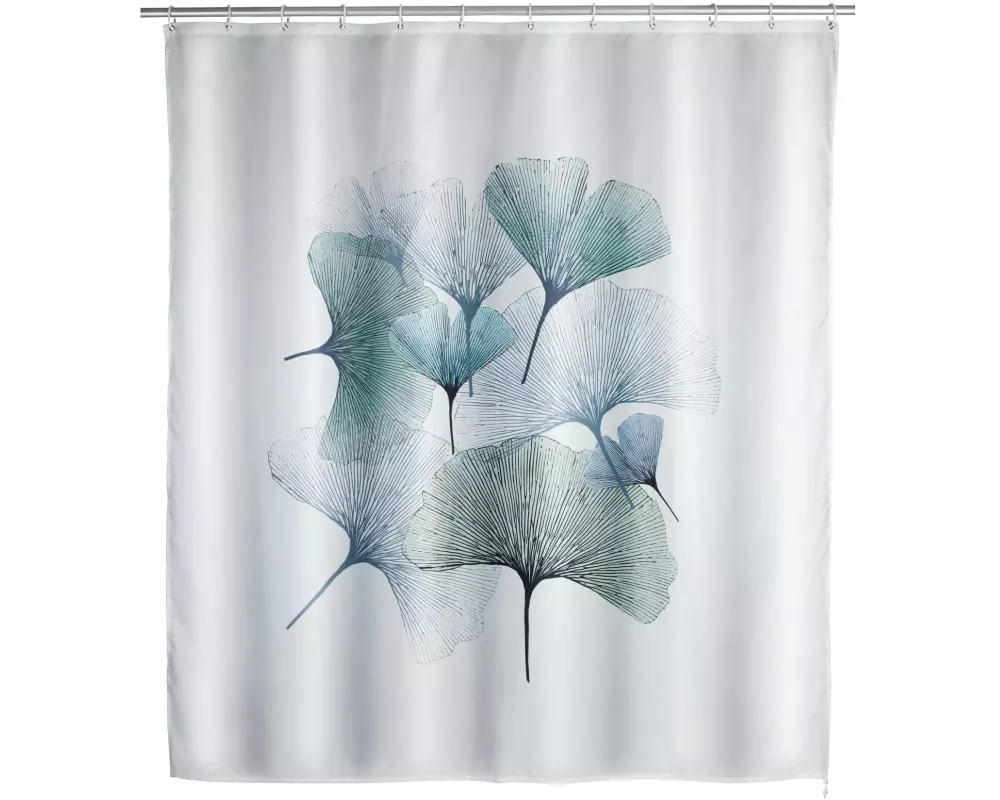Wenko Duschvorhang Ginkgo Anti-Schimmel 180 x 200 cm