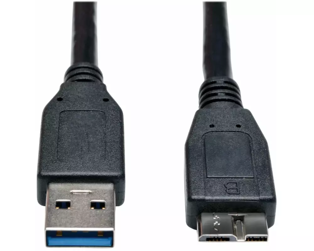 EATON TRIPPLITE USB 3.0, SuperSpeed, Device Cable, A to Micro-B, M/M, Black 3ft. 0.91m