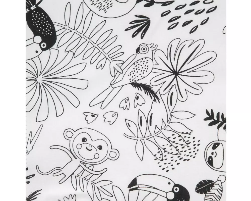 Basteln Stoff Payakolo 100 x 150 cm, Weiss / Schwarz