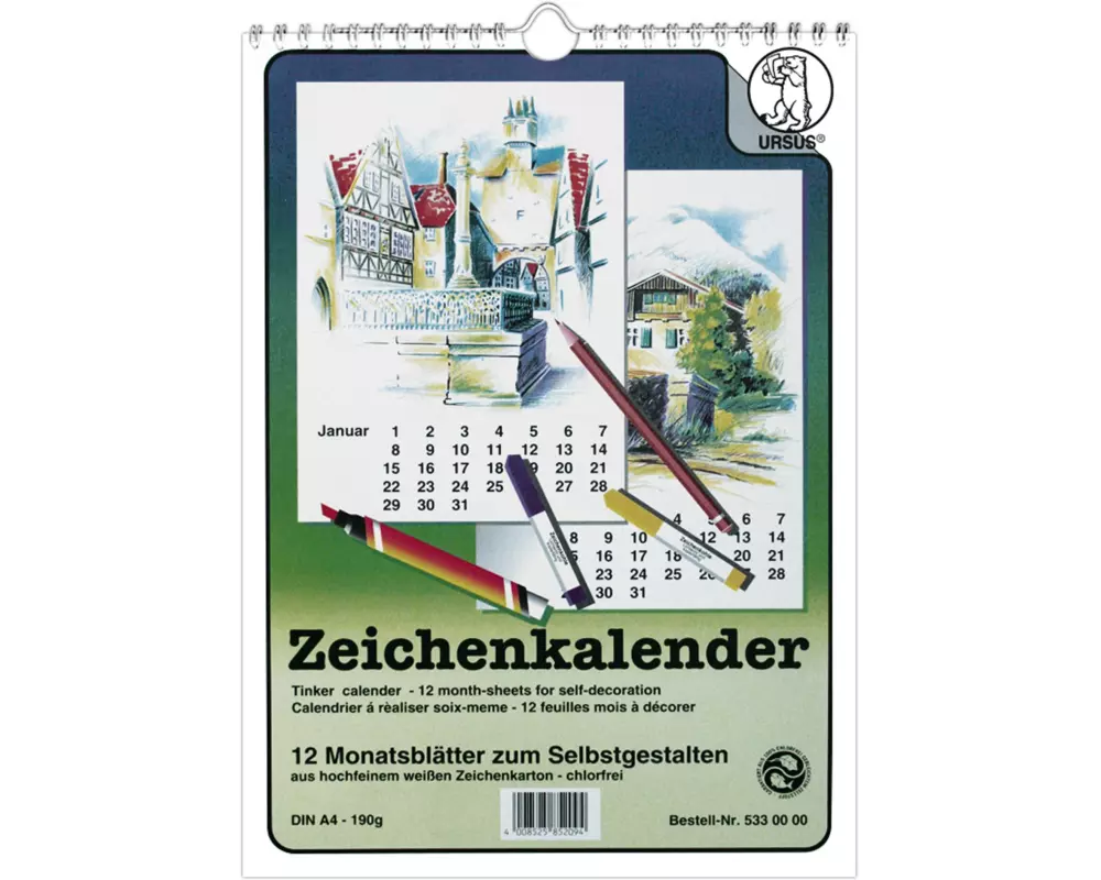 URSUS Zeichenkalender A4