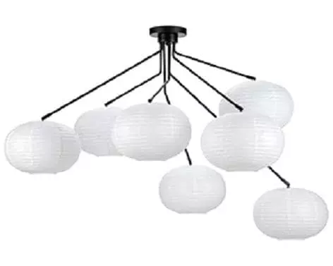 Markslöjd Deckenleuchte Galaxy, 7 x E14, max. 15W, Schwarz/Weiss