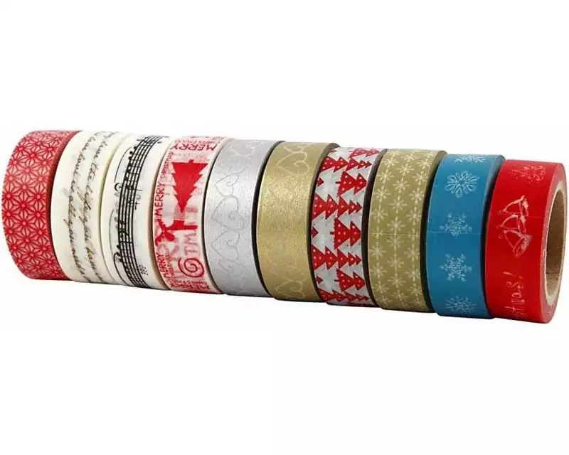Creativ Company Washi Tape Weihnachten 10 Rollen, 15 mm, 10 m