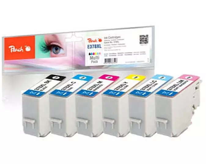 Peach Tinte Epson Nr. 378XL Je 1x BK, C,M,Y;LC,LM