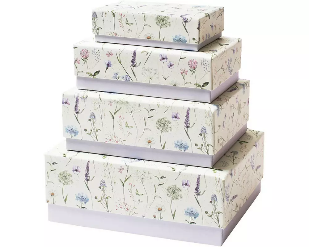 Rössler Geschenkbox Valerie 4 Stück, Flieder/Weiss