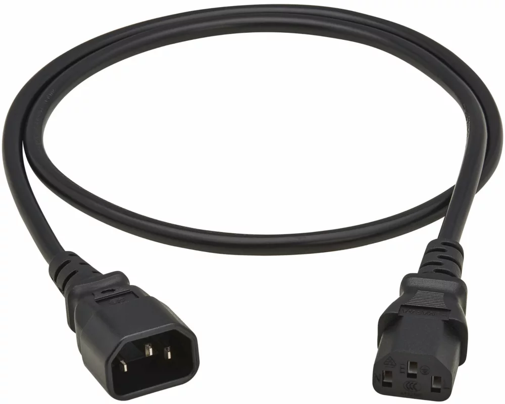 EATON TRIPPLITE PDU, Power, Cord, C13, to C14, 10A, 250V, H05VV-F, 1m, 3.28ft, Black