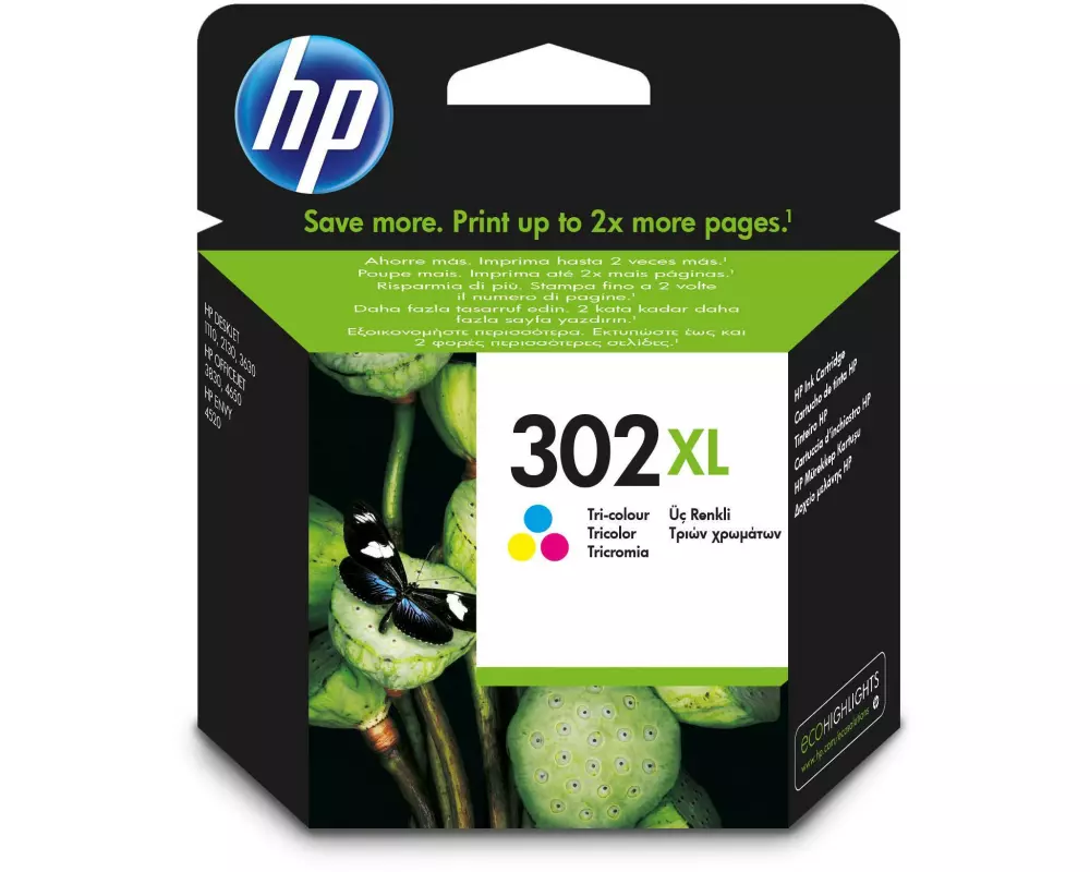 HP Tinte Nr. 302XL (F6U67AE) Cyan/Magenta/Yellow