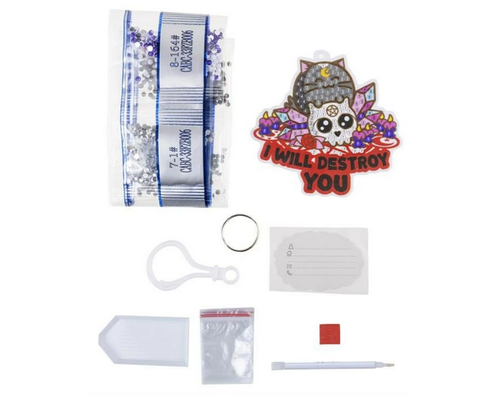CRAFT Buddy I Will Destroy You, Crystal Art Rucksack Anhänger