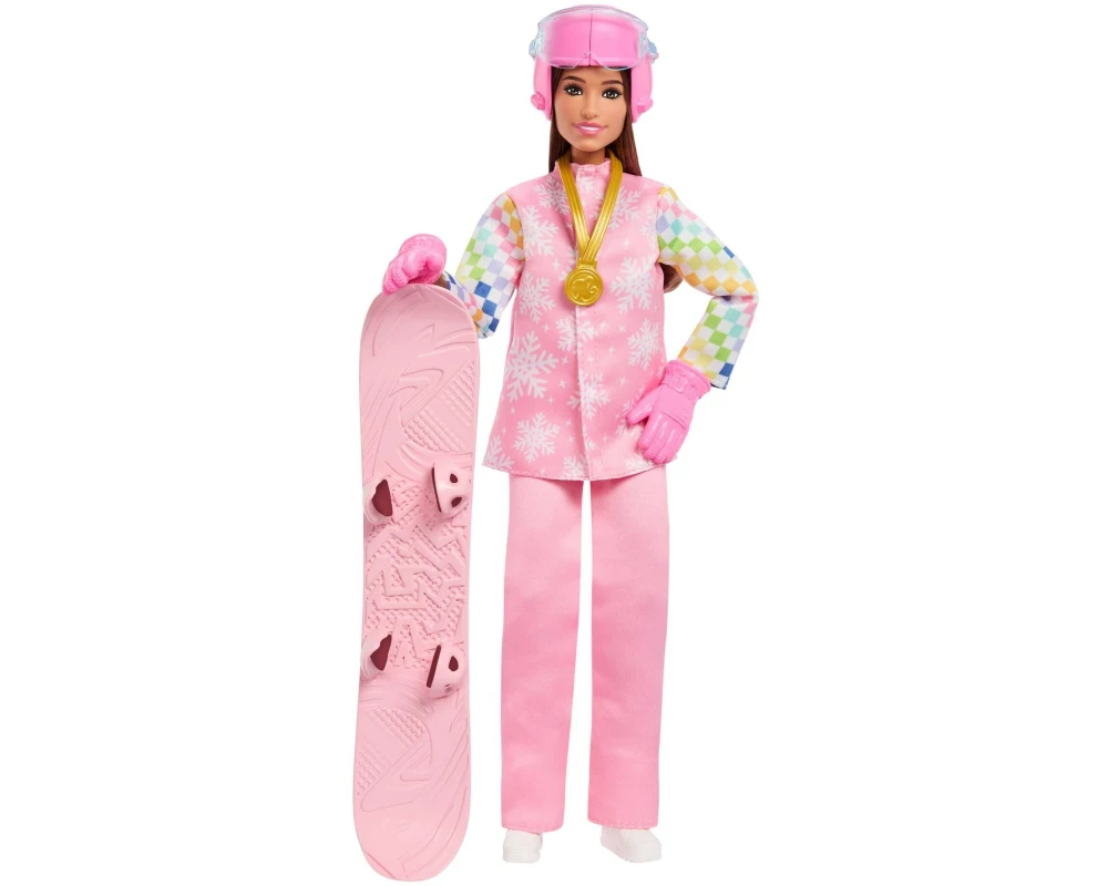 Barbie Spielset Snowboarderin-Puppe mit Zubehör