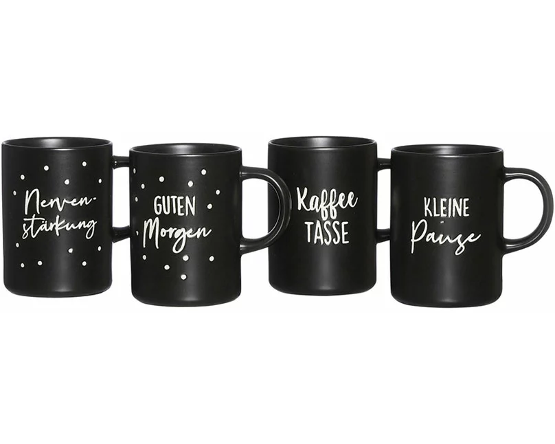 Ritzenhoff & Breker Svart Kaffeebecherset 4-teilig