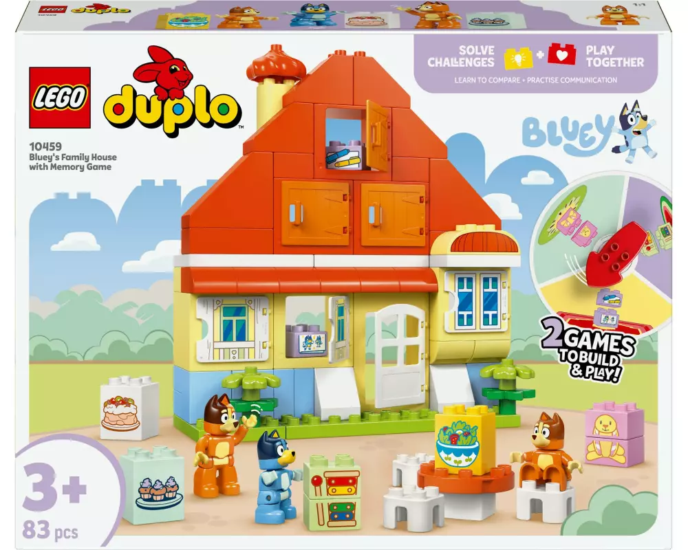 LEGO® DUPLO® Blueys Familienhaus mit Memory-Spiel 10459
