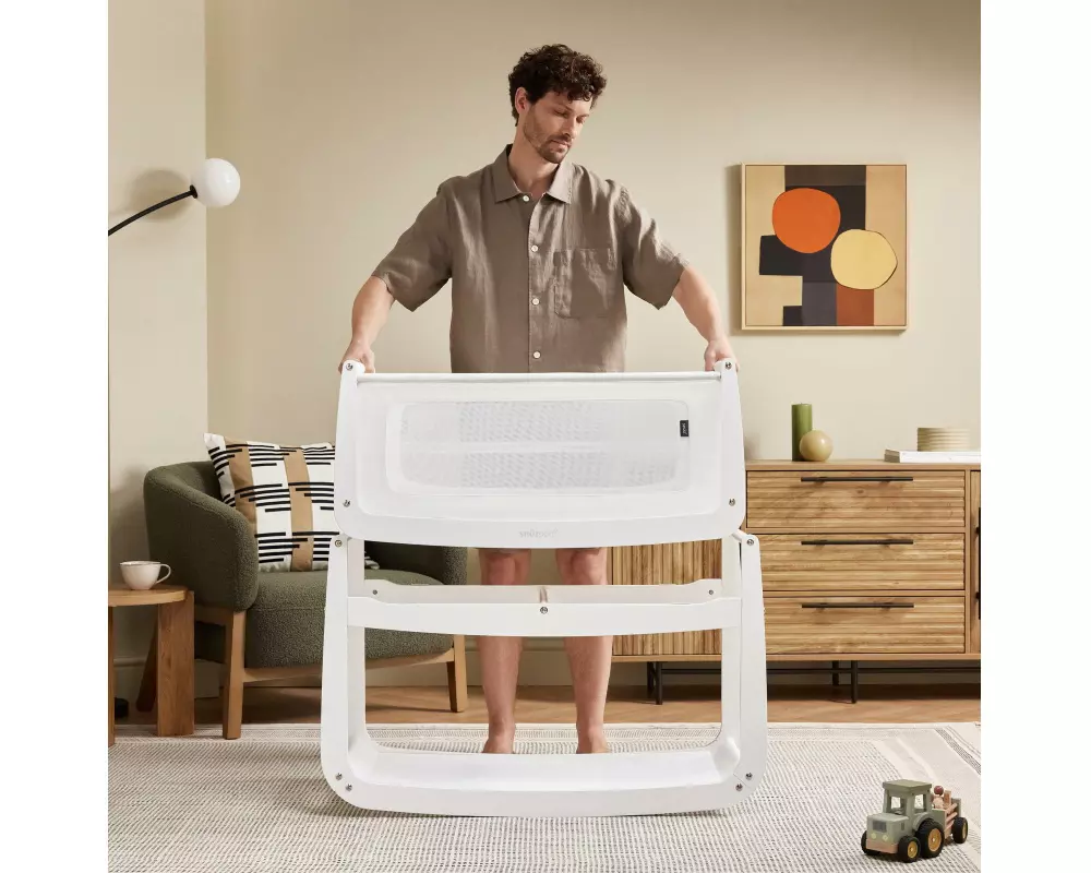 Snüz Fixleintuch Beistellbett, 2er-Set 80 x 44 cm, Weiss