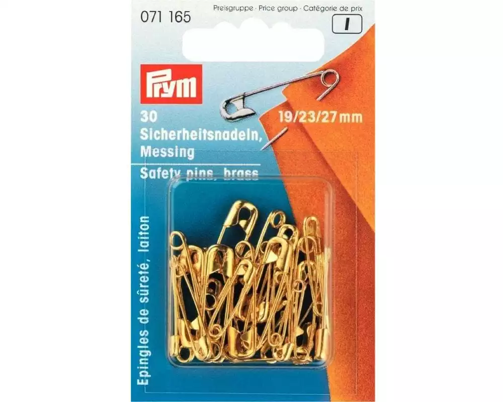 Prym Sicherheitsnadel Gold, 19/23/27 mm