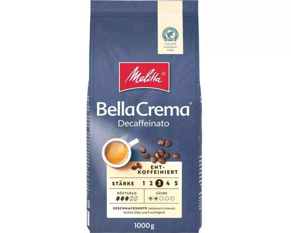 Melitta Kaffeebohnen BellaCrema Decaffeinato 1000 g