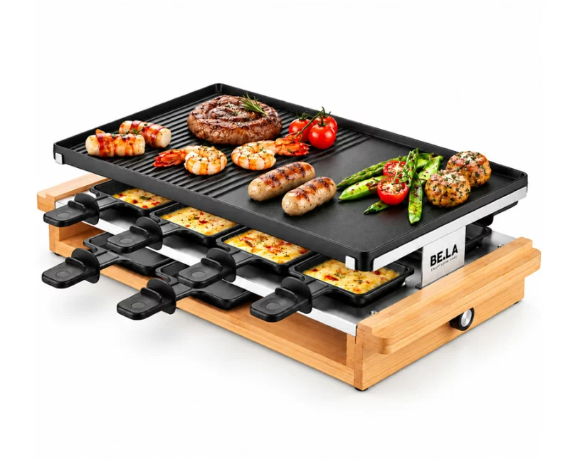 Berger Lanz Raclette Grill Bamboo 8 Personen