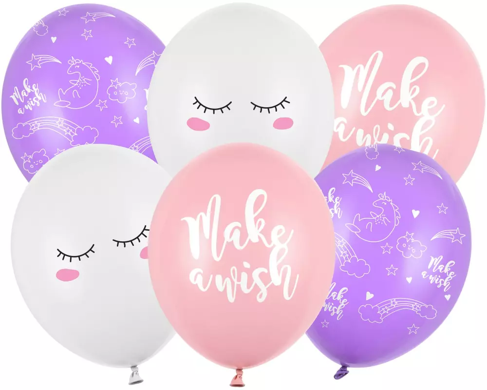 Partydeco Luftballon Unicorn mix Ø 30 cm, 6 Stück