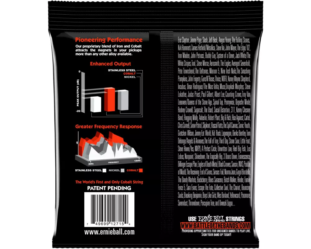 Ernie Ball Gitarrensaiten 2730 Slinky Cobalt – Skinny 10-62