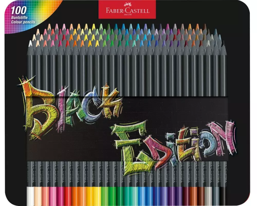 Faber-Castell Farbstifte Black Edition 100 Stück