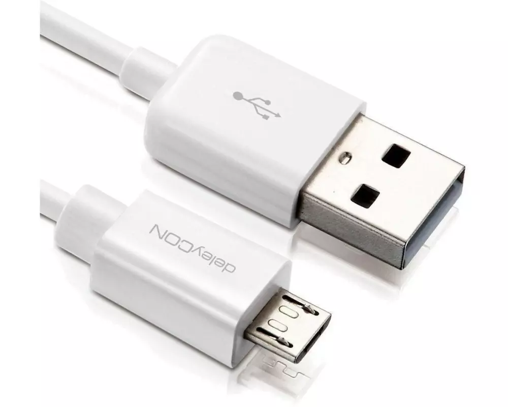 deleyCON USB 2.0-Kabel USB-A - Micro-USB B 1.5 m