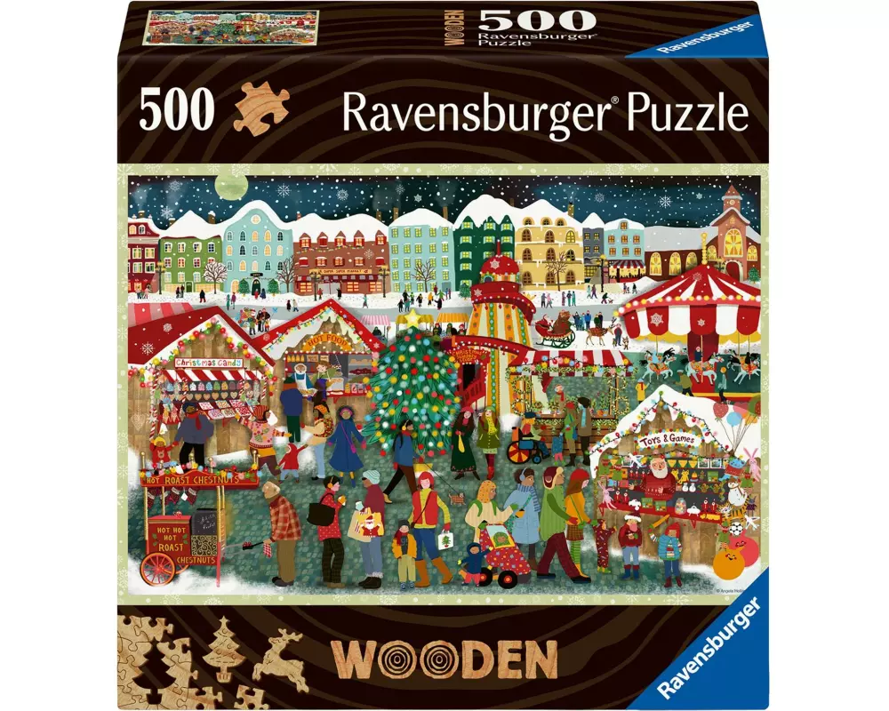Ravensburger Puzzle Weihnachtsmarkt 500 Teile inkl. 40 Whimsies