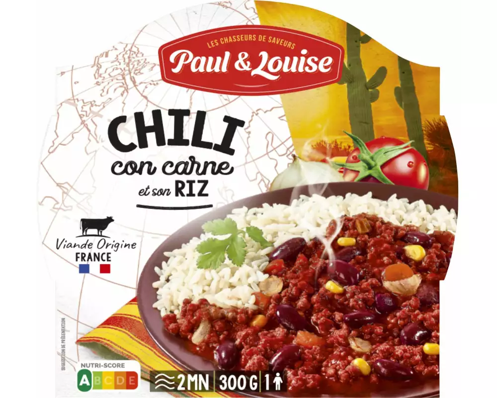Paul & Louise Fertiggericht Chili con Carne mit Reis 300 g