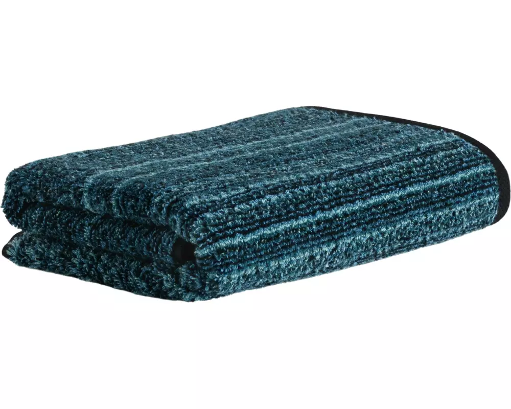 Möve Handtuch Tide Texture 50 x 100 cm, Dunkelblau/Türkis