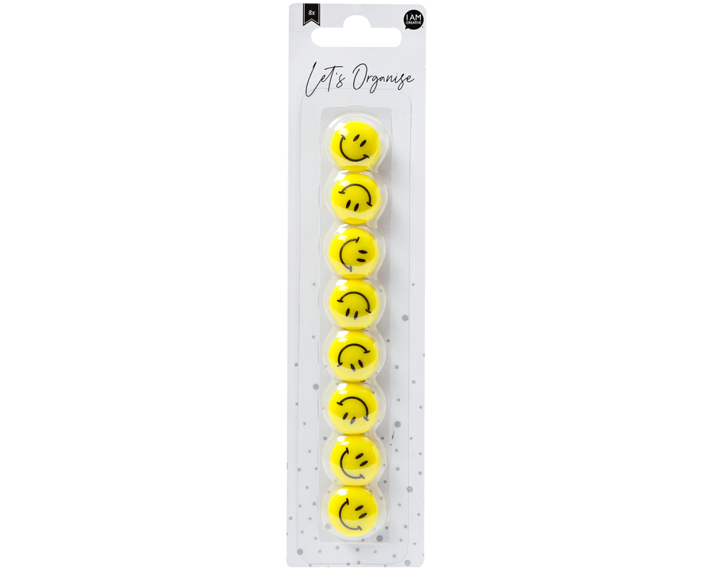 I AM CREATIVE Magnet Smilies Let`s Organize MAA4035.65 20mm 8 Stück