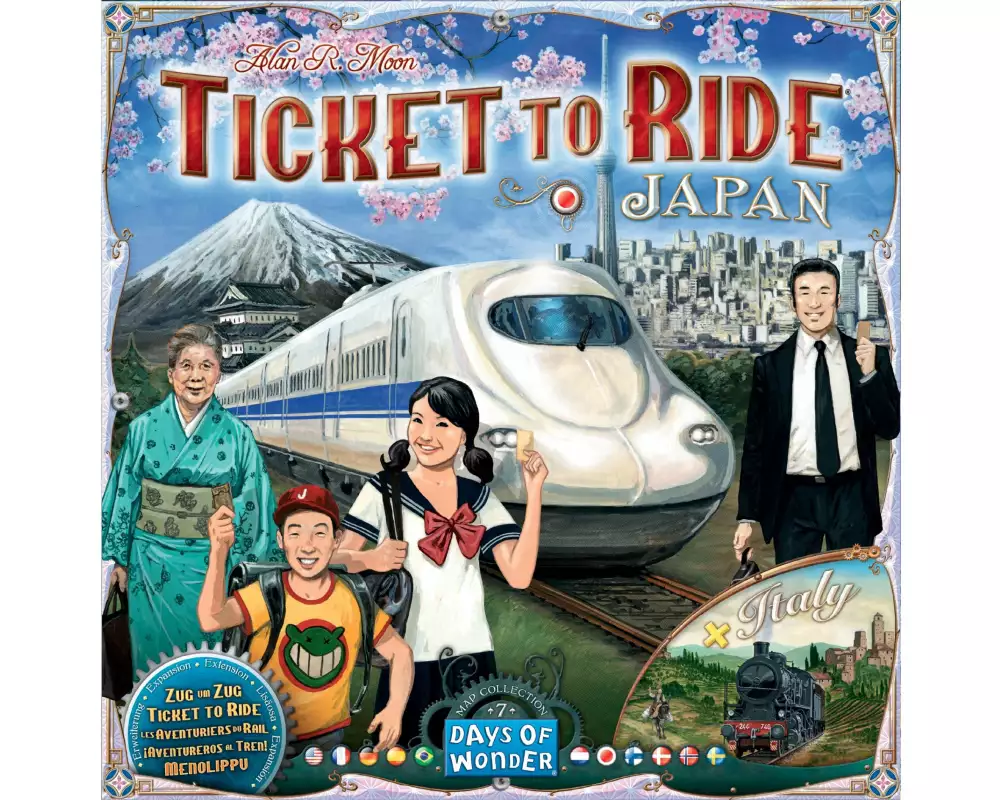 Days of Wonder Familienspiel Zug um Zug, Japan + Italien