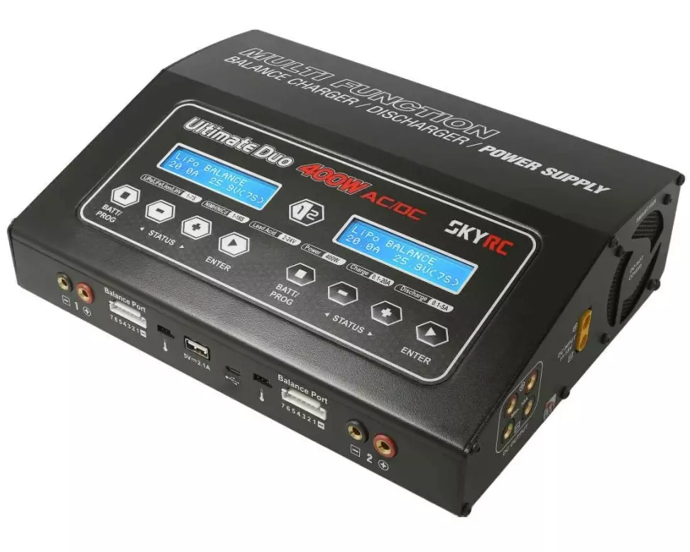 SKYRC Dual-Ladegerät D400 Ultimate Duo AC/DC 2 x 200W, 1-7S