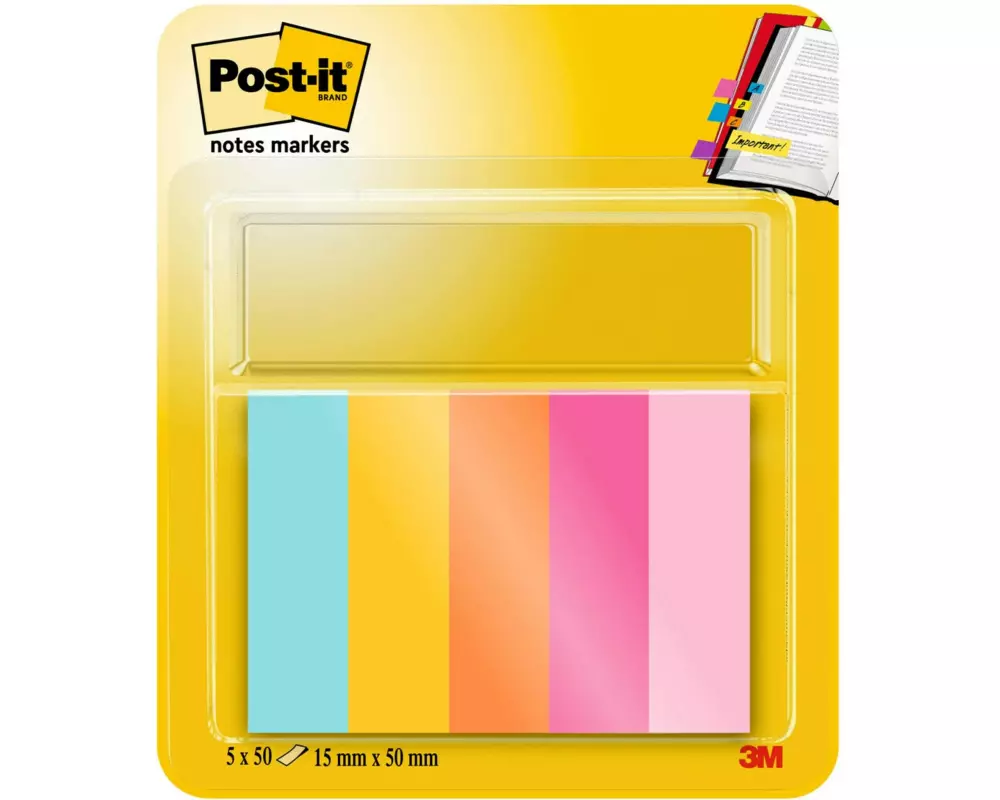 Post-it Notizzettel Beachside Collection, 15 x 50 mm
