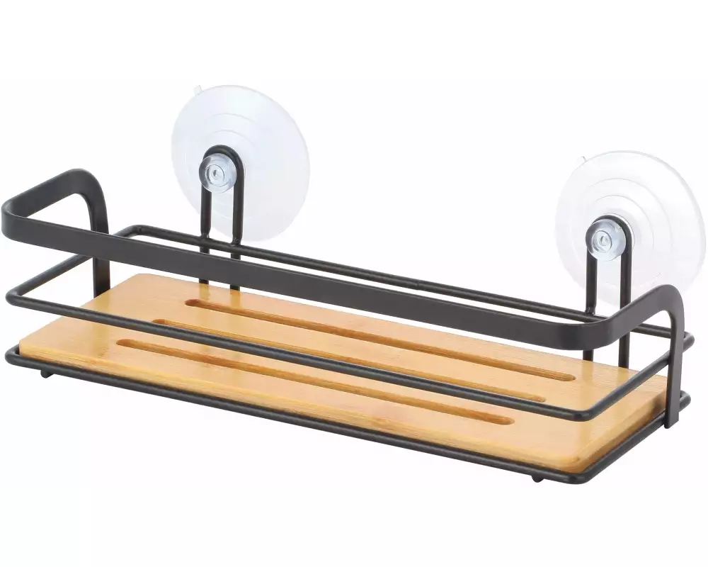 MSV Duschmittelhalter Hiko rechteckig Braun/Schwarz matt