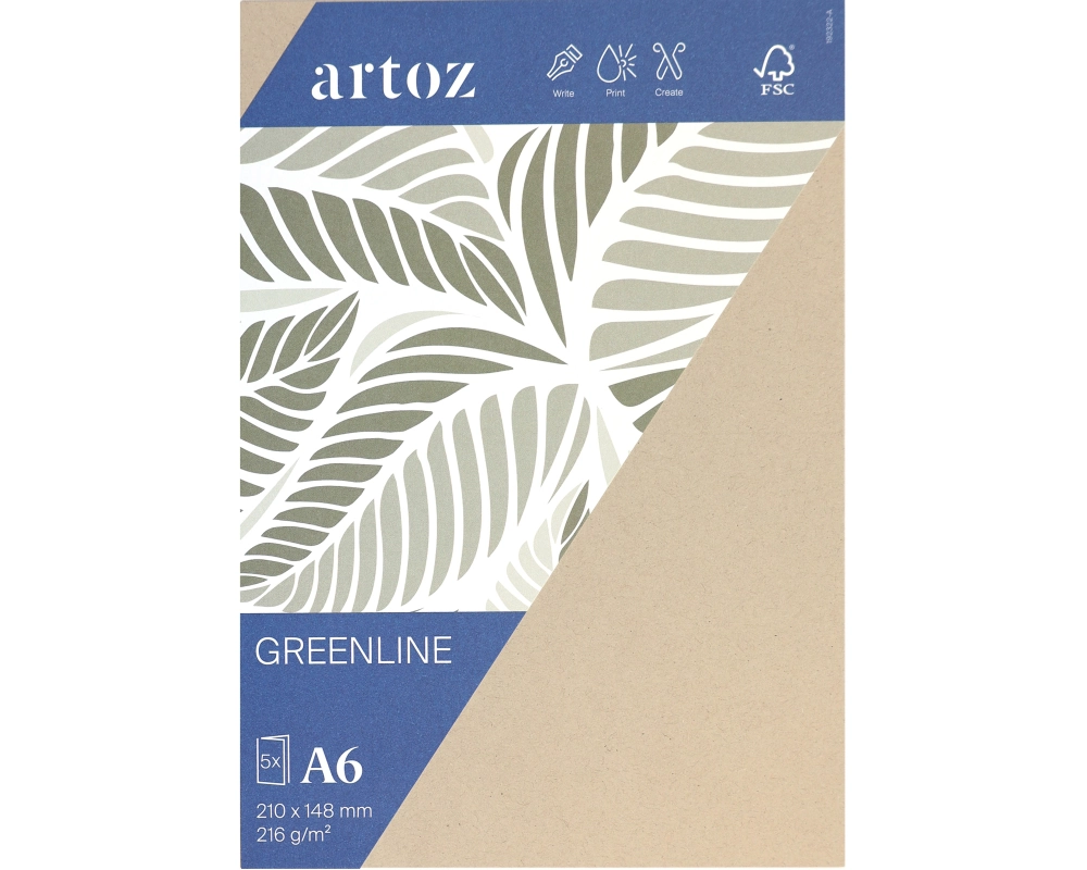 ARTOZ Karten 1001 A6 19232226-584 216g, desert 5 Blatt