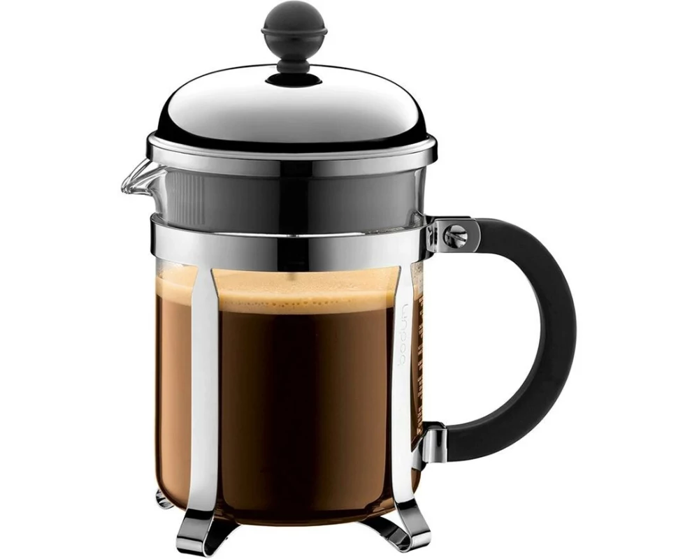 Bodum Kaffeebereiter Chambord Verchromt, Schwarz, 0.5 l