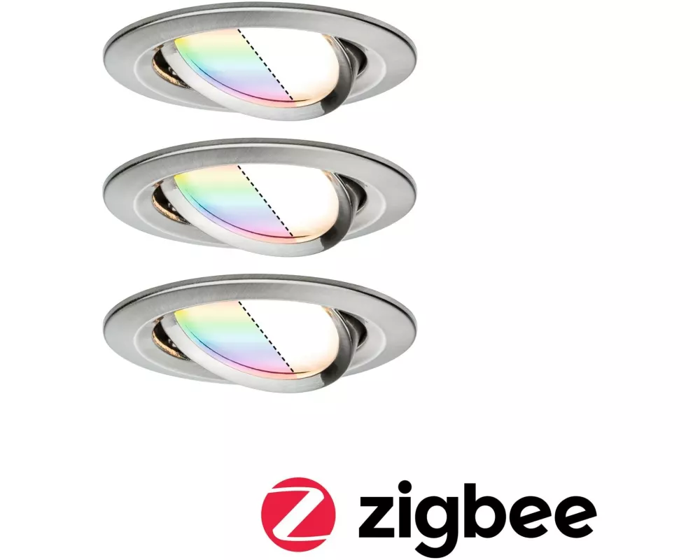 Paulmann Einbauspot Nova Plus Coin Set, 3x5.2W, 2700-6500K, Eisen