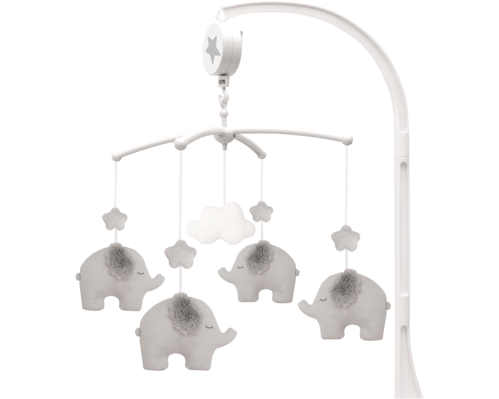 JABADABADO Musik Mobile Elefant Elefant N0094 grau 36x30x8cm