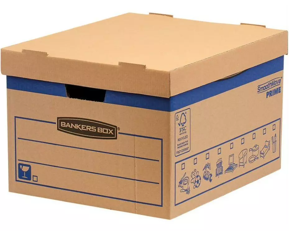 Fellowes Archivschachtel Smoothmove PrimeFastfold Braun