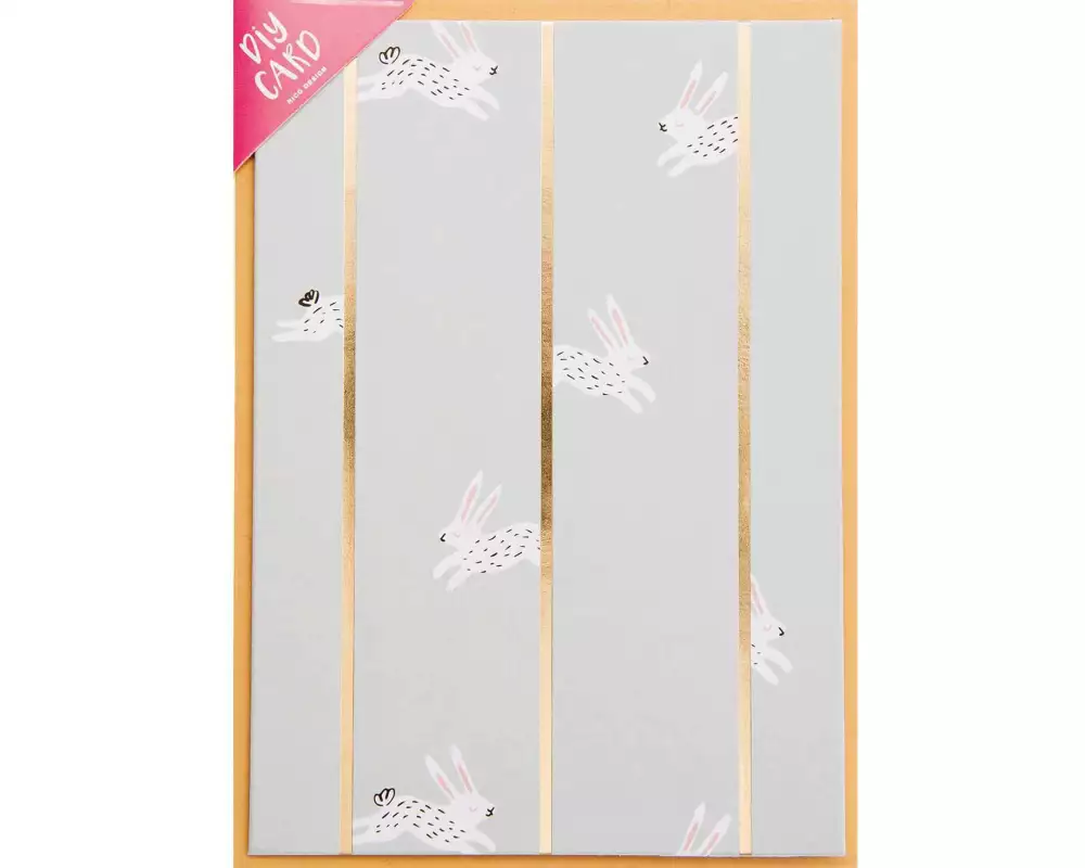 Rico Design Grusskarte DIY Bunny Hop Ostern, Mint
