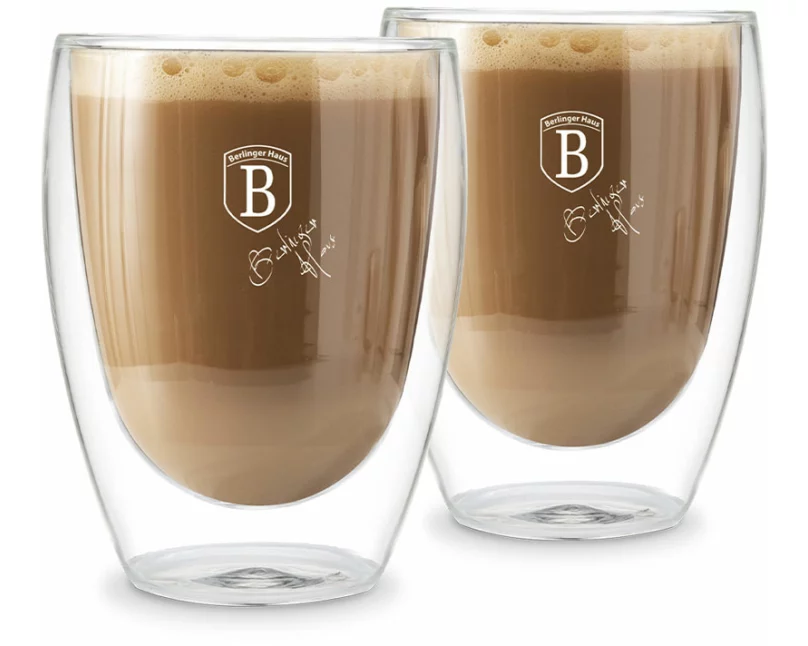 Berlinger Haus Kaffee Glas 300ml 2er Set ohne Griff
