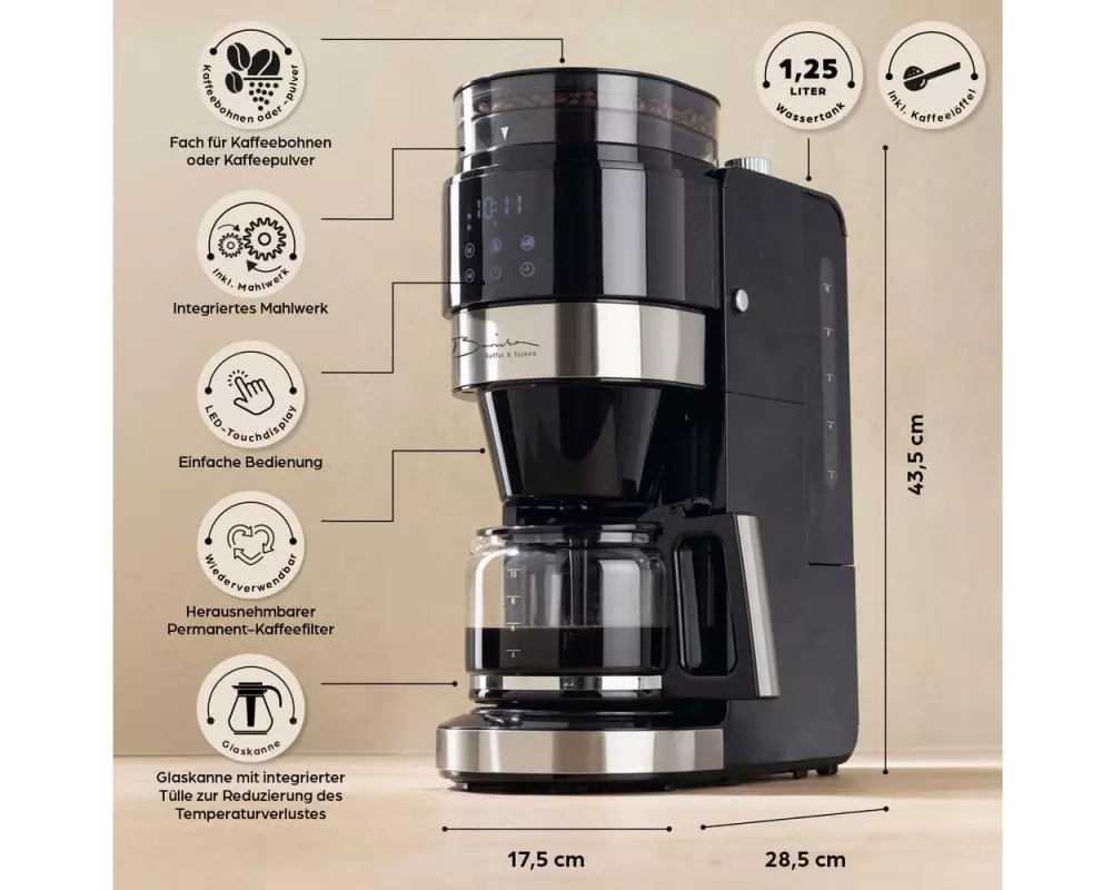Barista Filterkaffeemaschine 16476 Schwarz