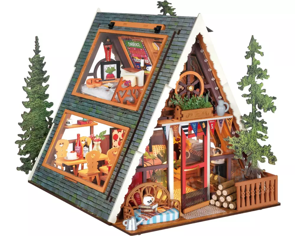 Rolife Bausatz A-Frame Cabin Gebäude-Bausatz Holz mehrfarbig