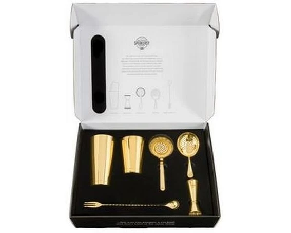 Speakeasy Cocktail Tools Boxed Set 1 Stück, Gold